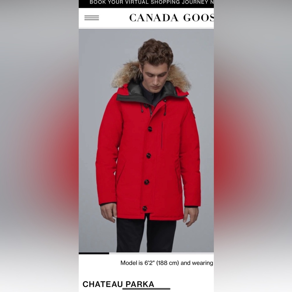 Rare Canada Goose Chateau Parak in RED!! An iconic classic with all the style.